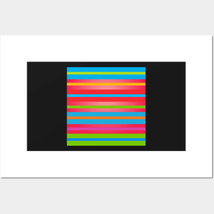 Colorful Striped Pattern Posters and Art